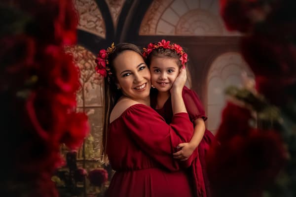 Ensaio fotográfico digital gestante em família - casal e filho